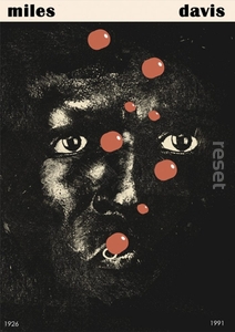 Miles Davis puszczający bańki 59,4x84 BEZ RAMY