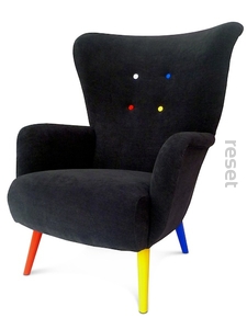 Fotel Uszak Mondrian II refre