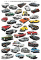 plakat kultowe auta filmowe 50x70