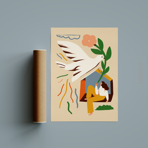 Charytatywny plakat 29,7x32 Cztery Szpaki & La Strada