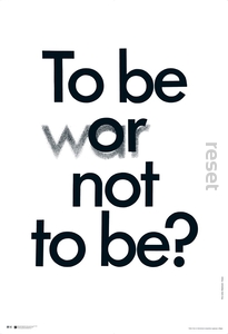 Plakat To be or (war) not to be