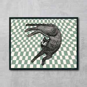 Księżycowy kot 30x40 BEZ RAMY