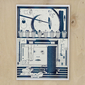 Sygnowany plakat riso "Untitled III" Ramon Keimig 42cm x 30cm