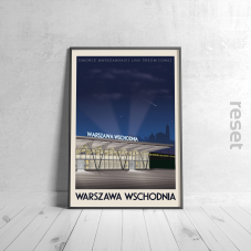 Warszawa Wschodnia 42x59,4cm BEZ RAMY