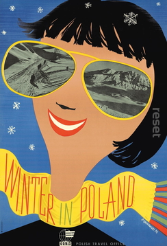 Plakat ORBIS Winter in Poland Srokowski
