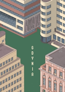 GDYNIA 50x70 zielona bez ramy