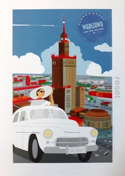 Plakat Warszawa Pałac Kultury i Nauki 35x25