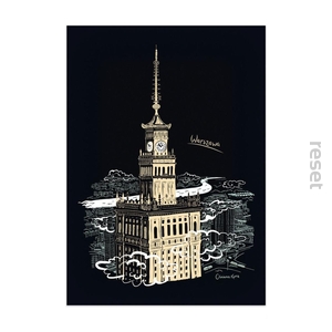 Plakat Warszawa Pałac Kultury PKiN 21x30 w  kopercie
