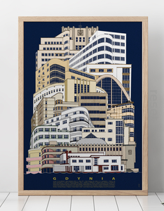 plakat GDYNIA modernizm (format A1 bez ramy)