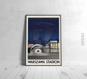 Warszawa Stadion 42x59,4cm BEZ RAMY