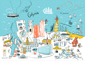 plakat Gdynia panorama miasta