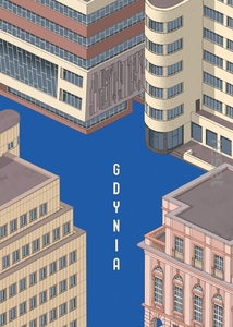 GDYNIA 50x70 niebieska bez ramy