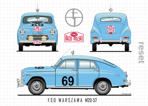 plakat "Warszawa FSO" 50 x 70
