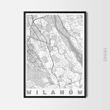 Plakat RETRO Mapa Wilanów  50x70 bez ramy