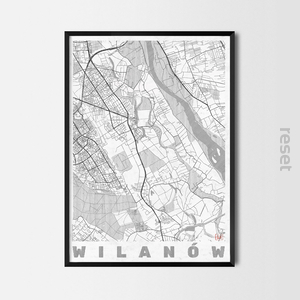 Plakat RETRO Mapa Wilanów  50x70 bez ramy