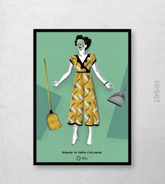 Plakat Leżenie to takie ćwiczenie 50x70cm BEZ RAMY