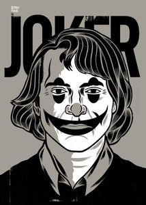 plakat sitodruk Joker (Joaquin Phoenix) 50x70 BEZ RAMY