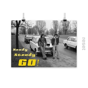 Plakat chłopaki READY STEADY FIAT 125p w kopercie 21x30cm