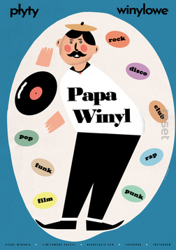 Papa Winyl 68x48 BEZ RAMY