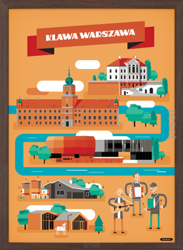 Plakat Klawa Warszawa 50x70cm W TUBIE