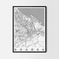 Plakat mapa retro Gdańsk W TUBIE